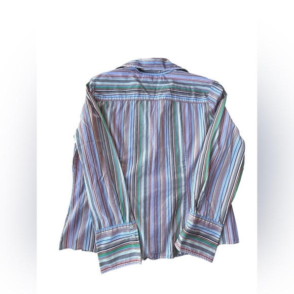 Tommy Hilfiger Women’s Long Sleeve Striped Colorful Button Down Blouse Size XL - Picture 4 of 8